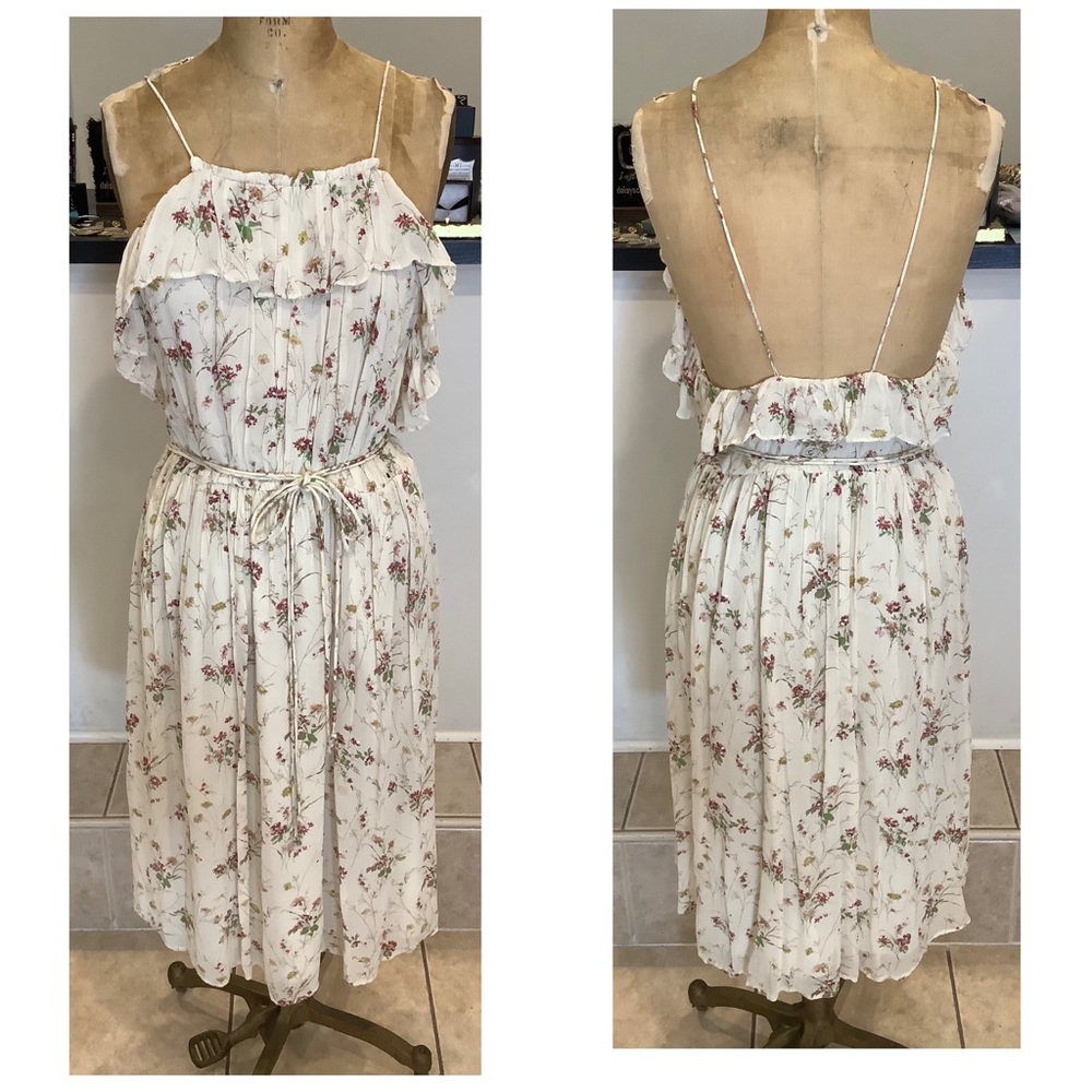 Zara Gorgeous Floral printed dress W/sequins